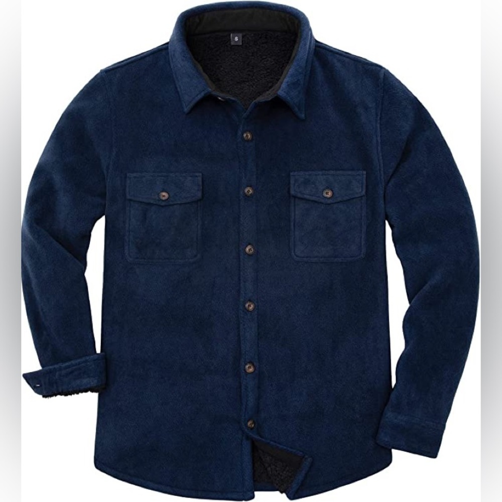 New Mens Sherpa Fleece Lined Winter Jacket Multiple Sizes